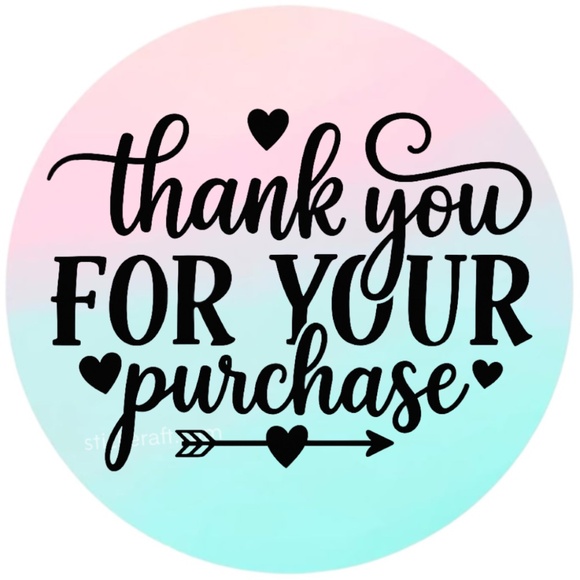 STICKERAFT Other - Thank You for Your Purchase Stickers – 2" for Poshmark & Small Business – 100 PC